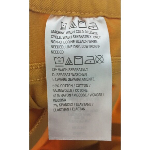 Isaac Mizrahi Pants Women's Size 32 WP Yellow Stretch Pull On Plus Petite - Picture 5 of 5